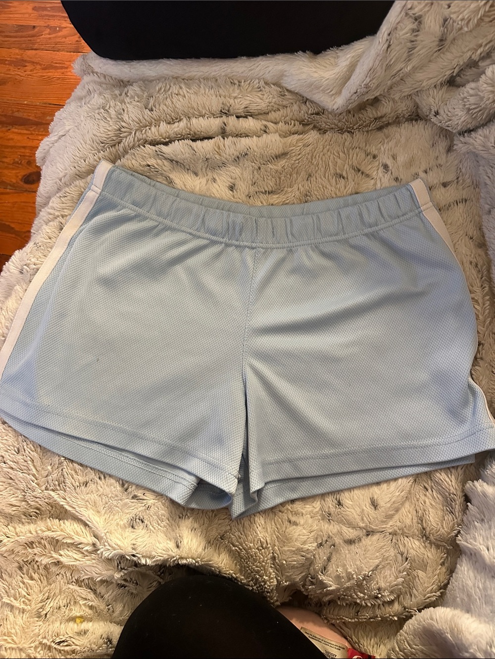 Prospirit Light Blue Athletic Shorts with White Side Trim